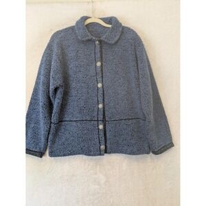 ALPS Vintage Cardigan Sweater Women's Medium Blue Button Front